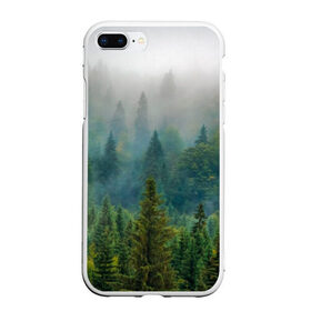 Чехол для iPhone 7Plus/8 Plus матовый с принтом Лес в Тюмени, Силикон | Область печати: задняя сторона чехла, без боковых панелей | siberia | trees | wood | деревья | ели | ёлки | ель | зеленый лес | лес | леса | природа | сибирский лес | сибирь | тайга | туман