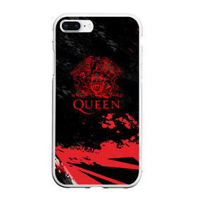 Чехол для iPhone 7Plus/8 Plus матовый с принтом Queen в Тюмени, Силикон | Область печати: задняя сторона чехла, без боковых панелей | queen | британская | группа | исполнитель | музыканты | рок | фредди меркьюри