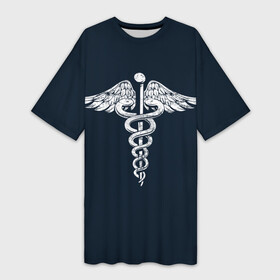 Платье-футболка 3D с принтом Caduceus в Тюмени,  |  | caduceus | coronavirus | medic | nurse | superhero | врач | врачи | герои | герой | коронавирус | медбрат | медик | медики | медицина | медсестра | супергерои | супергерой