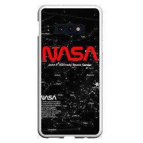 Чехол для Samsung S10E с принтом NASA в Тюмени, Силикон | Область печати: задняя сторона чехла, без боковых панелей | Тематика изображения на принте: nasa | астронавт | вселенная | звёздная карта | звёзды | космический | космонавт | космонавтика | космос | наса | ракета | шатл