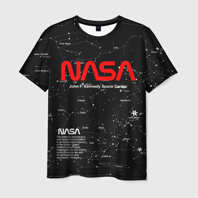Мужская футболка 3D с принтом NASA в Тюмени, 100% полиэфир | прямой крой, круглый вырез горловины, длина до линии бедер | Тематика изображения на принте: nasa | астронавт | вселенная | звёздная карта | звёзды | космический | космонавт | космонавтика | космос | наса | ракета | шатл
