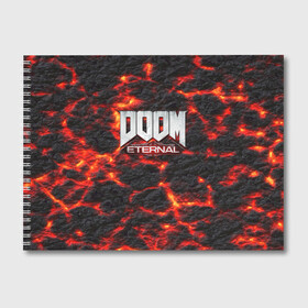 Альбом для рисования с принтом DOOM ETERNAL в Тюмени, 100% бумага
 | матовая бумага, плотность 200 мг. | Тематика изображения на принте: demon | devil | doom | doom vfr | evil | game | mars | red | демон | дум | игры | космос | красная планета | марс | пришельцы