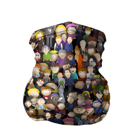 Бандана-труба 3D с принтом Персонажи South Park в Тюмени, 100% полиэстер, ткань с особыми свойствами — Activecool | плотность 150‒180 г/м2; хорошо тянется, но сохраняет форму | park | sout | мультик | парк | патрен | персонаж | саус | сериал | толпа | южный
