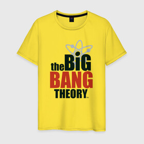 Мужская футболка хлопок с принтом Big Bang Theory logo в Тюмени, 100% хлопок | прямой крой, круглый вырез горловины, длина до линии бедер, слегка спущенное плечо. | Тематика изображения на принте: big bang theory | howard wolowitz | leonard hofstadter | penny | raj | sheldon cooper | stuart bloom | vdgerir | воловитц | леонард хофстедер | пэнни | радж | раджешь кутрапалли | тбв | теория большого взрыва | чак лорри | шелдон | шэл