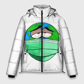 Мужская зимняя куртка 3D с принтом Зараженная Планета в Тюмени, верх — 100% полиэстер; подкладка — 100% полиэстер; утеплитель — 100% полиэстер | длина ниже бедра, свободный силуэт Оверсайз. Есть воротник-стойка, отстегивающийся капюшон и ветрозащитная планка. 

Боковые карманы с листочкой на кнопках и внутренний карман на молнии. | Тематика изображения на принте: 2019 | biohazard | china | coronavirus | covid 19 | inc | medicine | ncov | ncov19 | ncov2019 | plague | survivor | virus | warning | вирус | китай | коронавирус | медик | медицина