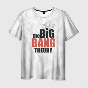Мужская футболка 3D с принтом Big Bang Theory logo в Тюмени, 100% полиэфир | прямой крой, круглый вырез горловины, длина до линии бедер | Тематика изображения на принте: big bang theory | howard wolowitz | leonard hofstadter | penny | raj | sheldon cooper | stuart bloom | vdgerir | воловитц | леонард хофстедер | пэнни | радж | раджешь кутрапалли | тбв | теория большого взрыва | чак лорри | шелдон | шэл