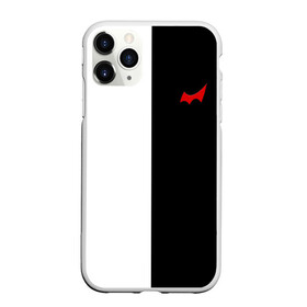 Чехол для iPhone 11 Pro матовый с принтом Monokuma в Тюмени, Силикон |  | anime | bear | danganronpa | monokuma | teddy | аниме | анимэ | медведь | монокума | черно белый медведь