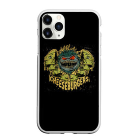 Чехол для iPhone 11 Pro Max матовый с принтом CHEESBURGERS в Тюмени, Силикон |  | cheeseburger | creature | critters | fiction | halloween | hedgehog | horror | monster | movie | space | teeth | гранж | ёж | зубастики | зубы | кино | космос | кости | кровь | монстр | ужасы | фантастика | фильм | хэллоуин | чизбургер | чудовище