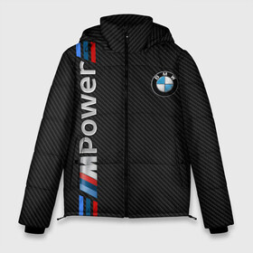 Мужская зимняя куртка 3D с принтом BMW POWER CARBON в Тюмени, верх — 100% полиэстер; подкладка — 100% полиэстер; утеплитель — 100% полиэстер | длина ниже бедра, свободный силуэт Оверсайз. Есть воротник-стойка, отстегивающийся капюшон и ветрозащитная планка. 

Боковые карманы с листочкой на кнопках и внутренний карман на молнии. | Тематика изображения на принте: bmw | carbon power | абстракция | авто | автомобиль | бмв | карбон | лого | логотип | машина | скорость