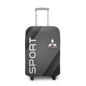 Чехол для чемодана 3D с принтом MITSUBISH SPORT в Тюмени, 86% полиэфир, 14% спандекс | двустороннее нанесение принта, прорези для ручек и колес | mitsubishi | sport | авто | автомобиль | лого | логотип | митсубиси | митсубиши | спорт | текстура