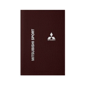 Обложка для паспорта матовая кожа с принтом MITSUBISHI CARBON в Тюмени, натуральная матовая кожа | размер 19,3 х 13,7 см; прозрачные пластиковые крепления | Тематика изображения на принте: carbon | mitsubishi | sport | авто | автомобиль | карбон | лого | логотип | митсубиси | митсубиши | спорт | текстура