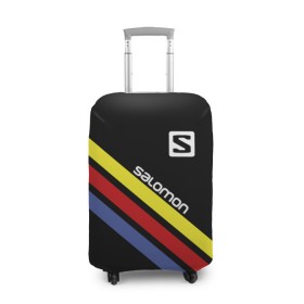 Чехол для чемодана 3D с принтом Salomon в Тюмени, 86% полиэфир, 14% спандекс | двустороннее нанесение принта, прорези для ручек и колес | salomon | активный отдых | альпинизм | биатлон | зима | лыжи | сноуборд | спорт