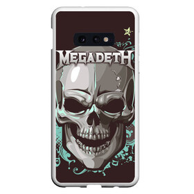 Чехол для Samsung S10E с принтом Megadeth в Тюмени, Силикон | Область печати: задняя сторона чехла, без боковых панелей | Тематика изображения на принте: countdown to extinction | бас | гитара | группа | дэйв мастейн | кико лоурейро | лос анджелес | метал | трэш | хард рок | хеви метал