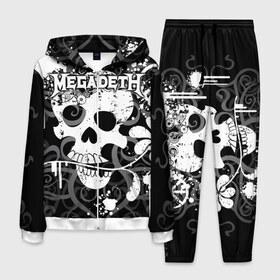Мужской костюм 3D с принтом Megadeth в Тюмени, 100% полиэстер | Манжеты и пояс оформлены тканевой резинкой, двухслойный капюшон со шнурком для регулировки, карманы спереди | countdown to extinction | бас | гитара | группа | дэйв мастейн | кико лоурейро | лос анджелес | метал | трэш | хард рок | хеви метал
