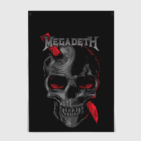 Постер с принтом Megadeth в Тюмени, 100% бумага
 | бумага, плотность 150 мг. Матовая, но за счет высокого коэффициента гладкости имеет небольшой блеск и дает на свету блики, но в отличии от глянцевой бумаги не покрыта лаком | countdown to extinction | бас | гитара | группа | дэйв мастейн | кико лоурейро | лос анджелес | метал | трэш | хард рок | хеви метал