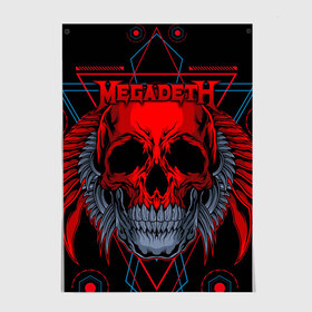 Постер с принтом Megadeth в Тюмени, 100% бумага
 | бумага, плотность 150 мг. Матовая, но за счет высокого коэффициента гладкости имеет небольшой блеск и дает на свету блики, но в отличии от глянцевой бумаги не покрыта лаком | countdown to extinction | бас | гитара | группа | дэйв мастейн | кико лоурейро | лос анджелес | метал | трэш | хард рок | хеви метал