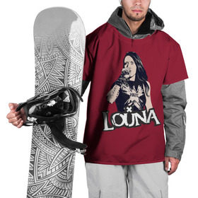 Накидка на куртку 3D с принтом Louna в Тюмени, 100% полиэстер |  | louna | лу геворкян | луна | лусине | музыка | рок | русский рок