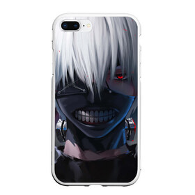 Чехол для iPhone 7Plus/8 Plus матовый с принтом TOKYO GHOUL в Тюмени, Силикон | Область печати: задняя сторона чехла, без боковых панелей | anime | heroes | kaneki | manga | tokyo ghoul | аниме | герои | канеки | манга | токийский гуль | токио гуль