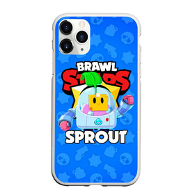 Чехол для iPhone 11 Pro Max матовый с принтом BRAWL STARS SPROUT в Тюмени, Силикон |  | 8 bit | 8 бит | bibi | brawl stars | crow | el brown | leon | leon shark | max | mr.p | phoenix | sally leon | shark | sprout | stars | virus | werewolf | акула | биби | вирус | ворон | леон | оборотень | пингвин