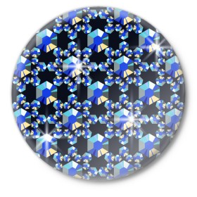 Значок с принтом Бриллианты в Тюмени,  металл | круглая форма, металлическая застежка в виде булавки | Тематика изображения на принте: 