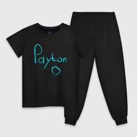 Детская пижама хлопок с принтом PAYTON MOORMEIER - ТИКТОК в Тюмени, 100% хлопок |  брюки и футболка прямого кроя, без карманов, на брюках мягкая резинка на поясе и по низу штанин
 | 