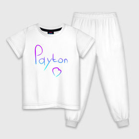 Детская пижама хлопок с принтом PAYTON MOORMEIER - ТИКТОК в Тюмени, 100% хлопок |  брюки и футболка прямого кроя, без карманов, на брюках мягкая резинка на поясе и по низу штанин
 | flower | payton moormeier | roses | tiktok | автограф payton | блогер | пейтон | пейтон моормиер | розы | тикток | тиктокер | цветы | ютубер