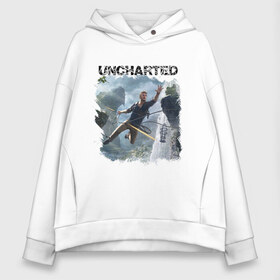 Женское худи Oversize хлопок с принтом UNCHARTED в Тюмени, френч-терри — 70% хлопок, 30% полиэстер. Мягкий теплый начес внутри —100% хлопок | боковые карманы, эластичные манжеты и нижняя кромка, капюшон на магнитной кнопке | play | uncharted | uncharted 4 | дрейк | игры | не отмеченный на карте | неведомый | неизведанный | неизвестный | нейт | нейтан