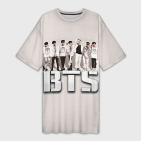 Платье-футболка 3D с принтом BTS в Тюмени,  |  | bts | j hope | j pop | jimin | jin | jungkook | k pop | korea | music | nct | pop | pop idols | suga | v | айдолы | бтс | идолы | к поп | корейская музыка | корея | нст | поп | попса | чимин