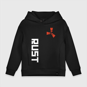 Детское худи Oversize хлопок с принтом RUST в Тюмени, френч-терри — 70% хлопок, 30% полиэстер. Мягкий теплый начес внутри —100% хлопок | боковые карманы, эластичные манжеты и нижняя кромка, капюшон на магнитной кнопке | dayz | facepunch | rust | state of decay | survival | the forest | this war of mine | выживалка rust | раст