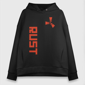 Женское худи Oversize хлопок с принтом RUST в Тюмени, френч-терри — 70% хлопок, 30% полиэстер. Мягкий теплый начес внутри —100% хлопок | боковые карманы, эластичные манжеты и нижняя кромка, капюшон на магнитной кнопке | dayz | facepunch | rust | state of decay | survival | the forest | this war of mine | выживалка rust | раст