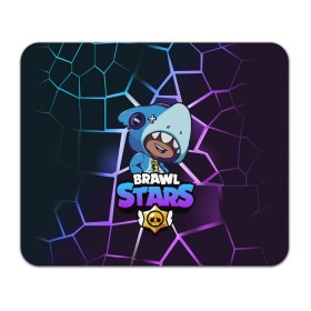 Коврик для мышки прямоугольный с принтом Brawl Stars LEON SHARK в Тюмени, натуральный каучук | размер 230 х 185 мм; запечатка лицевой стороны | 8 bit | 8 бит | brawl | brawl stars | crow | leon | stars | бравл | бравл старс | браво старс | игра | компьютерная | кров | леон | онлайн | старс