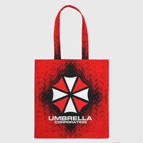 Шоппер 3D с принтом Umbrella Corporation в Тюмени, 100% полиэстер | Плотность: 200 г/м2; Размер: 34×35 см; Высота лямок: 30 см | game | resident evil 3 | umbrella corporation | амбрелла | амбрелла корпорейшн | военная и фармацевтическая корпорация | игра | игры | умбрелла