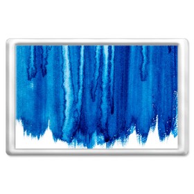 Магнит 45*70 с принтом Будь в потоке в Тюмени, Пластик | Размер: 78*52 мм; Размер печати: 70*45 | water | waterfall | абстракция | акварель | вода | водопад | голубая абстракция | дождь | краска | потеки краски | поток | потоки воды | потоки краски | текстура
