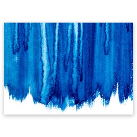 Поздравительная открытка с принтом Будь в потоке в Тюмени, 100% бумага | плотность бумаги 280 г/м2, матовая, на обратной стороне линовка и место для марки
 | water | waterfall | абстракция | акварель | вода | водопад | голубая абстракция | дождь | краска | потеки краски | поток | потоки воды | потоки краски | текстура