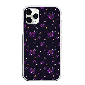 Чехол для iPhone 11 Pro Max матовый с принтом фиолетовые розы на темном фоне в Тюмени, Силикон |  | Тематика изображения на принте: ботаника | ежевичный | лиловый | патерн | пурпурный | розы | сиреневый | стильный | темный | тренды | узор | фиолетовый | цветочки | цветы | чернильный | черничный