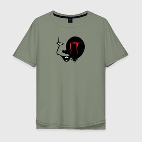 Мужская футболка хлопок Oversize с принтом IT в Тюмени, 100% хлопок | свободный крой, круглый ворот, “спинка” длиннее передней части | it | pennywise | vdosadir | андрес мускетти | оно | пеннивайз