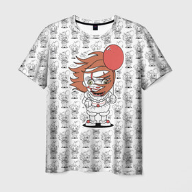Мужская футболка 3D с принтом Pennywise в Тюмени, 100% полиэфир | прямой крой, круглый вырез горловины, длина до линии бедер | it | pennywise | vdosadir | андрес мускетти | оно | пеннивайз