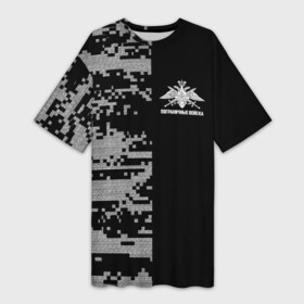 Платье-футболка 3D с принтом Пограничные Войска в Тюмени,  |  | 23 февраля | 28 мая | army | армия | войска | граница | знак | камуфляж | надпись | пв | петл | погран | погранвойска | погранец | пограничная служба | пограничник | пограничные | пограничные войска
