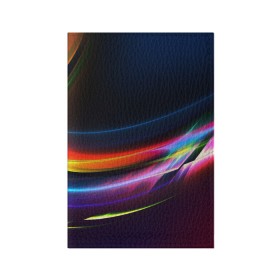 Обложка для паспорта матовая кожа с принтом NEON STRIPES в Тюмени, натуральная матовая кожа | размер 19,3 х 13,7 см; прозрачные пластиковые крепления | Тематика изображения на принте: abstraction | geometry | hexagon | neon | paints | stripes | texture | triangle | waves | абстракция | брызги | геометрия | краски | неон | неоновый | соты | текстура