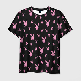 Мужская футболка 3D с принтом Playboy в Тюмени, 100% полиэфир | прямой крой, круглый вырез горловины, длина до линии бедер | Тематика изображения на принте: bunny | erotic | hefner | hugh | magazine | playboy | журнал | зайка | кролик | плейбой | хефнер | ххх | хью
