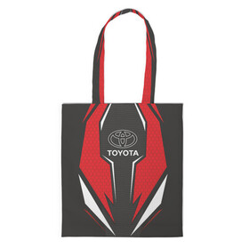 Шоппер 3D с принтом Toyota Driver team Red в Тюмени, 100% полиэстер | Плотность: 200 г/м2; Размер: 34×35 см; Высота лямок: 30 см | driver | driver team | racing | toyota | toyota team | гонки | тайота | тоёта | тойота