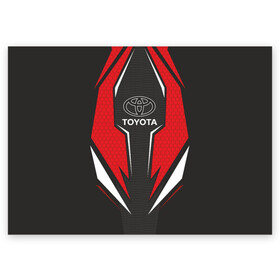 Поздравительная открытка с принтом Toyota Driver team Red в Тюмени, 100% бумага | плотность бумаги 280 г/м2, матовая, на обратной стороне линовка и место для марки
 | driver | driver team | racing | toyota | toyota team | гонки | тайота | тоёта | тойота