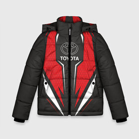 Зимняя куртка для мальчиков 3D с принтом Toyota Driver team Red в Тюмени, ткань верха — 100% полиэстер; подклад — 100% полиэстер, утеплитель — 100% полиэстер | длина ниже бедра, удлиненная спинка, воротник стойка и отстегивающийся капюшон. Есть боковые карманы с листочкой на кнопках, утяжки по низу изделия и внутренний карман на молнии. 

Предусмотрены светоотражающий принт на спинке, радужный светоотражающий элемент на пуллере молнии и на резинке для утяжки | driver | driver team | racing | toyota | toyota team | гонки | тайота | тоёта | тойота