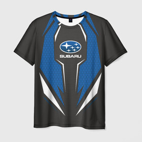 Мужская футболка 3D с принтом Subaru Driver team в Тюмени, 100% полиэфир | прямой крой, круглый вырез горловины, длина до линии бедер | Тематика изображения на принте: driver | driver team | racing | subaru | subaru team | гонки | машины | субарик | субару | тачки