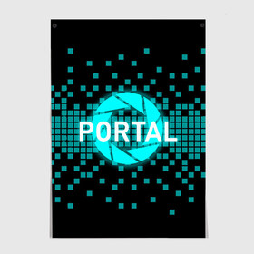 Постер с принтом Portal в Тюмени, 100% бумага
 | бумага, плотность 150 мг. Матовая, но за счет высокого коэффициента гладкости имеет небольшой блеск и дает на свету блики, но в отличии от глянцевой бумаги не покрыта лаком | 3d | aperture science | black mesa xen | half life | portal | portal 2 | valve | игра | портал