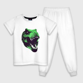 Детская пижама хлопок с принтом Голова динозавра в Тюмени, 100% хлопок |  брюки и футболка прямого кроя, без карманов, на брюках мягкая резинка на поясе и по низу штанин
 | dino | голова динозавра | динозавр | животные | монстр