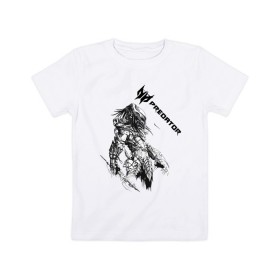 Детская футболка хлопок с принтом Predator: Hunting Grounds в Тюмени, 100% хлопок | круглый вырез горловины, полуприлегающий силуэт, длина до линии бедер | Тематика изображения на принте: game | gamer | predator: hunting grounds | игра | шутер