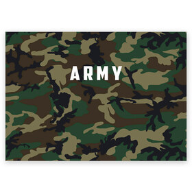 Поздравительная открытка A6 с принтом ARMY в Тюмени, 100% бумага | плотность бумаги 280 г/м2, матовая, на обратной стороне линовка и место для марки
 | army | usa | америка | американский | армейский | арми | армия | арму | зеленый | камок | камуфляж | маскировка | милитари | натовка | сша | темный