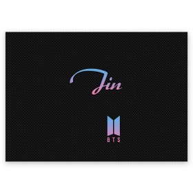 Поздравительная открытка с принтом BTS Jin в Тюмени, 100% бумага | плотность бумаги 280 г/м2, матовая, на обратной стороне линовка и место для марки
 | Тематика изображения на принте: bts | j hope | j pop | jimin | jin | jungkook | k pop | korea | music | nct | pop | pop idols | suga | v | айдолы | бтс | идолы | к поп | корейская музыка | корея | нст | поп | попса | чимин