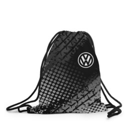 Рюкзак-мешок 3D с принтом Volkswagen в Тюмени, 100% полиэстер | плотность ткани — 200 г/м2, размер — 35 х 45 см; лямки — толстые шнурки, застежка на шнуровке, без карманов и подкладки | volkswagen | vw | vw значок | vw лого | vw марка | vw эмблема | wv | значок vw | значок фольксваген | лого автомобиля | лого вольцваген | логотип vw | фольксваген | фольцваген